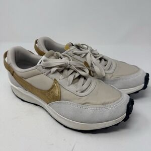 Nike Waffle Debut Shoes Womens Size 8.5 Beige Gold Athletic Trainers Sneakers
